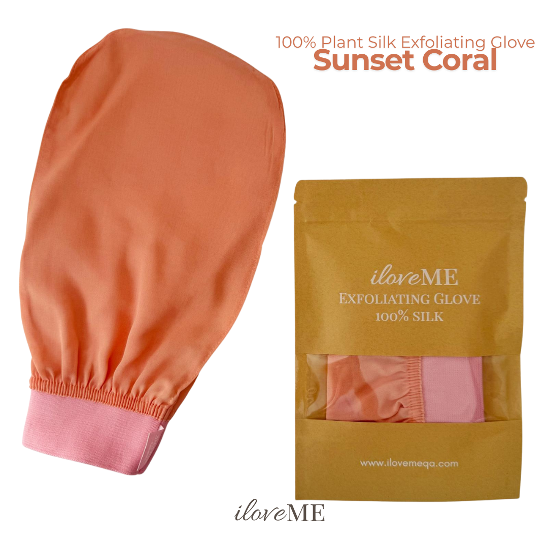 100% Silk Exfoliating Glove (1 pc) - Smooth, Radiant Skin
