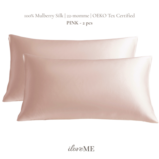 100% Mulberry Silk Pillowcase - Skin-loving (2pcs)