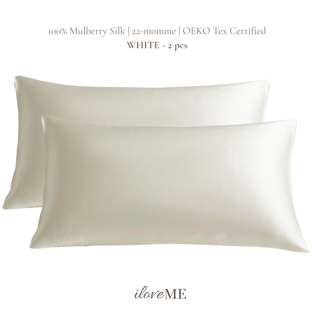 100% Mulberry Silk Pillowcase - Skin-loving (2pcs)