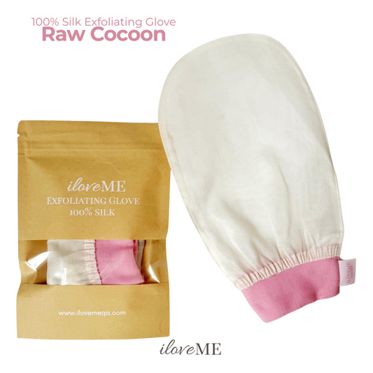 100% Silk Exfoliating Glove (1 pc) - Smooth, Radiant Skin