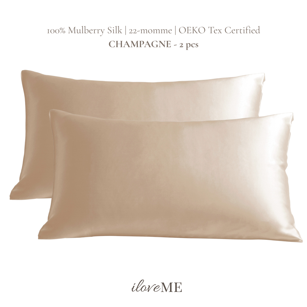 100% Mulberry Silk Pillowcase - Skin-loving (2pcs)