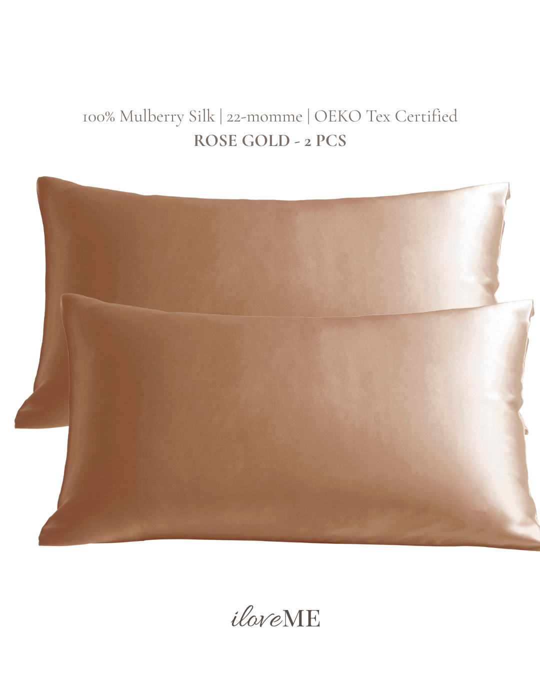 100% Mulberry Silk Pillowcase - Skin-loving (2pcs)